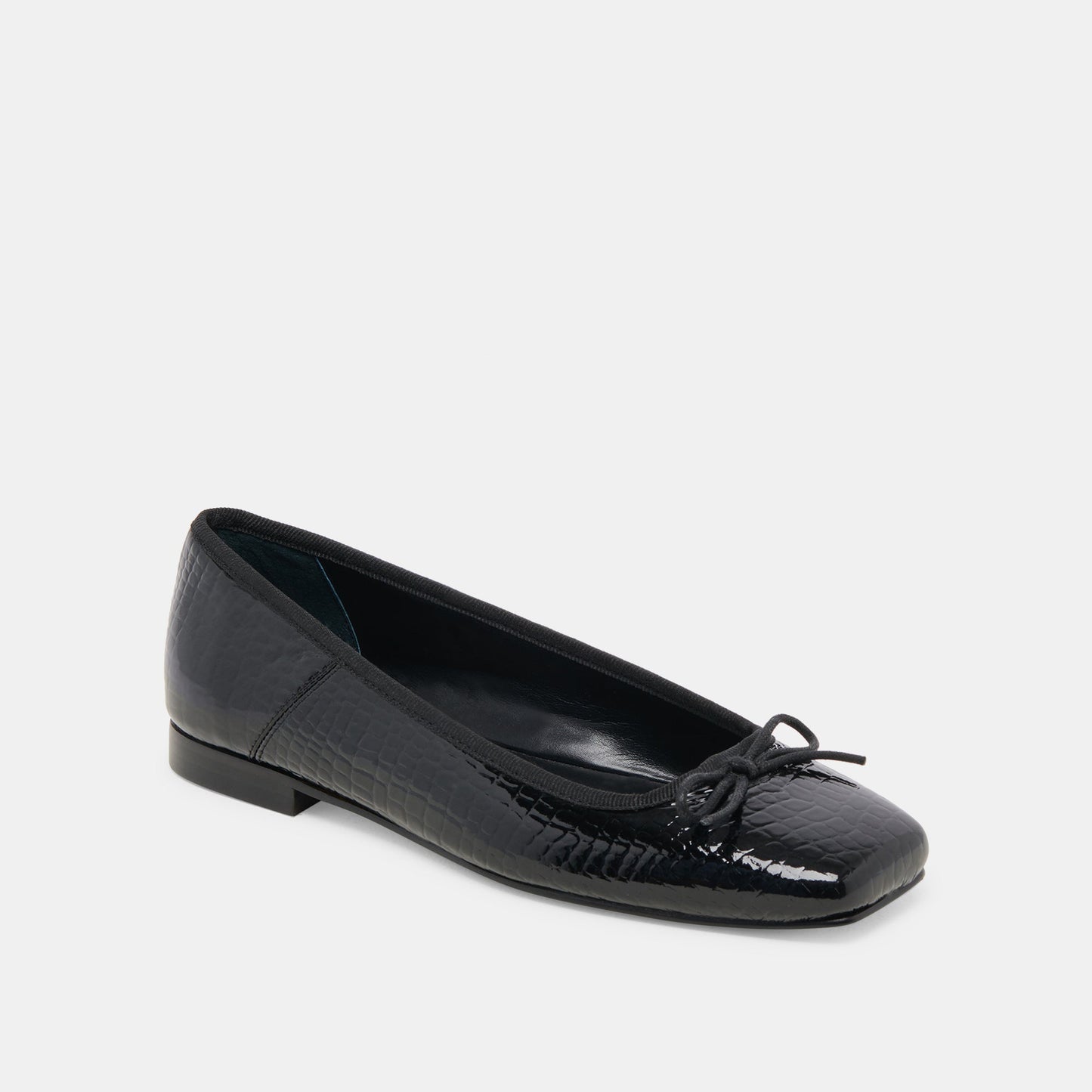 Anisa Ballet Flats NOIR EMBOSSED LEATHER Dolce Vita