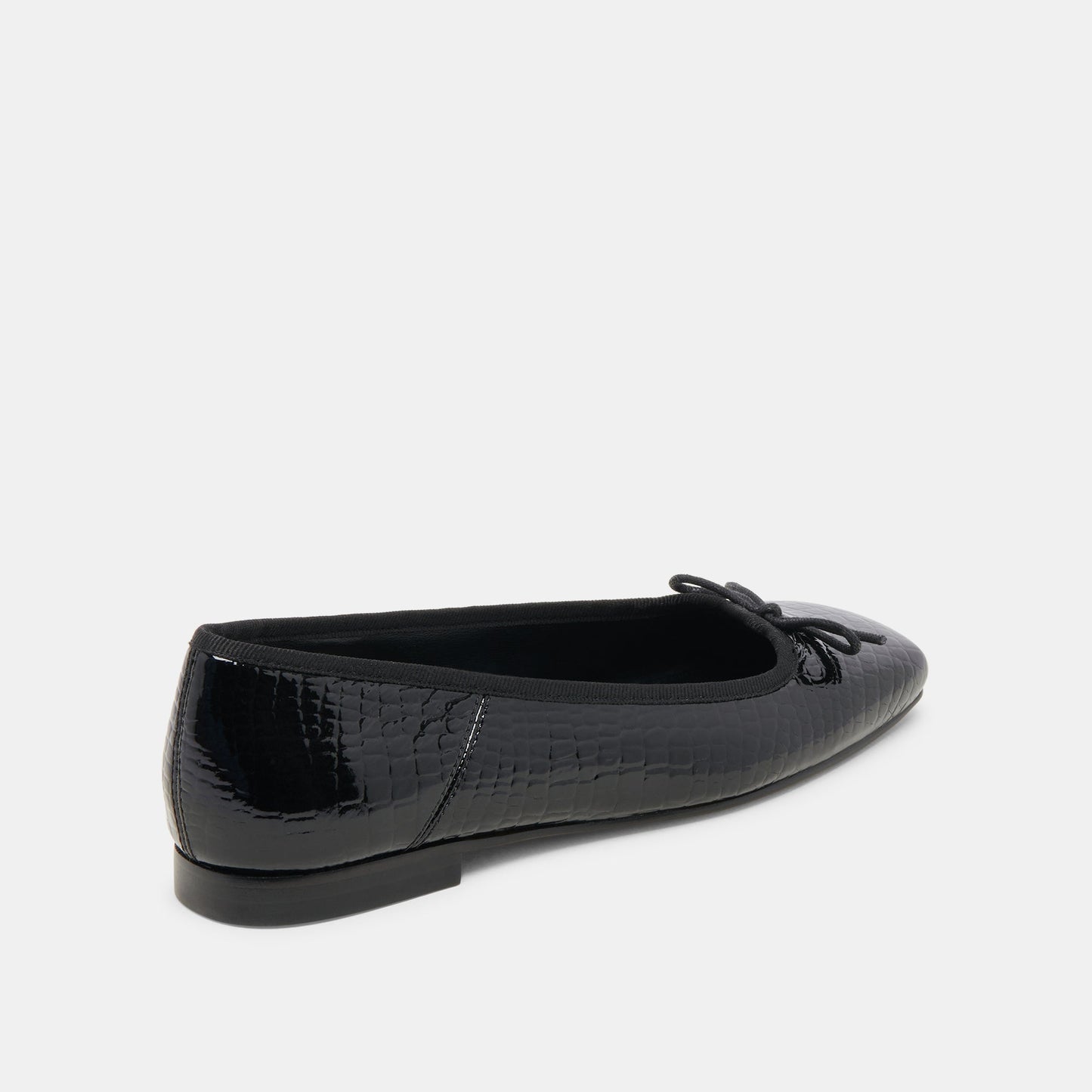 Anisa Ballet Flats NOIR EMBOSSED LEATHER Dolce Vita