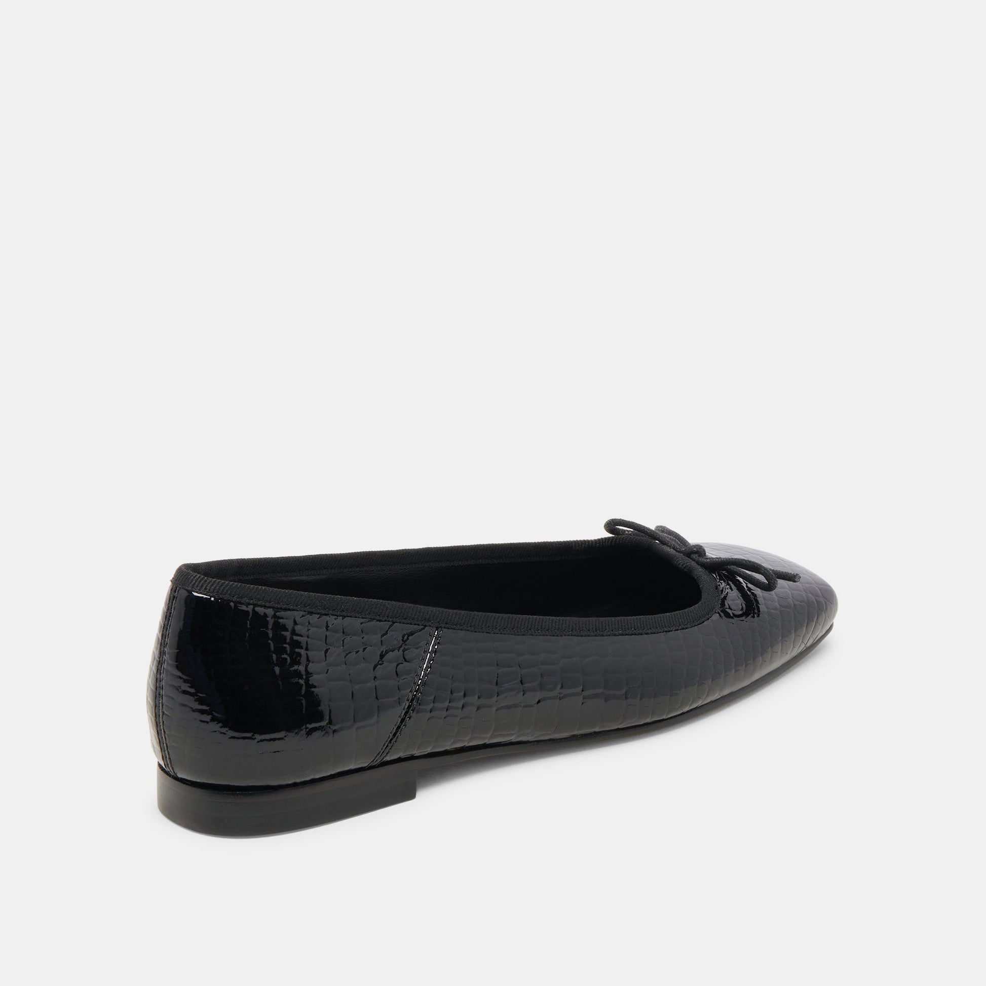 Anisa Ballet Flats NOIR EMBOSSED LEATHER Dolce Vita