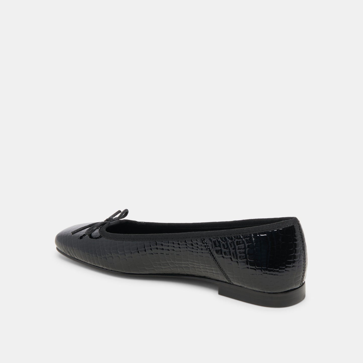 Anisa Ballet Flats NOIR EMBOSSED LEATHER Dolce Vita