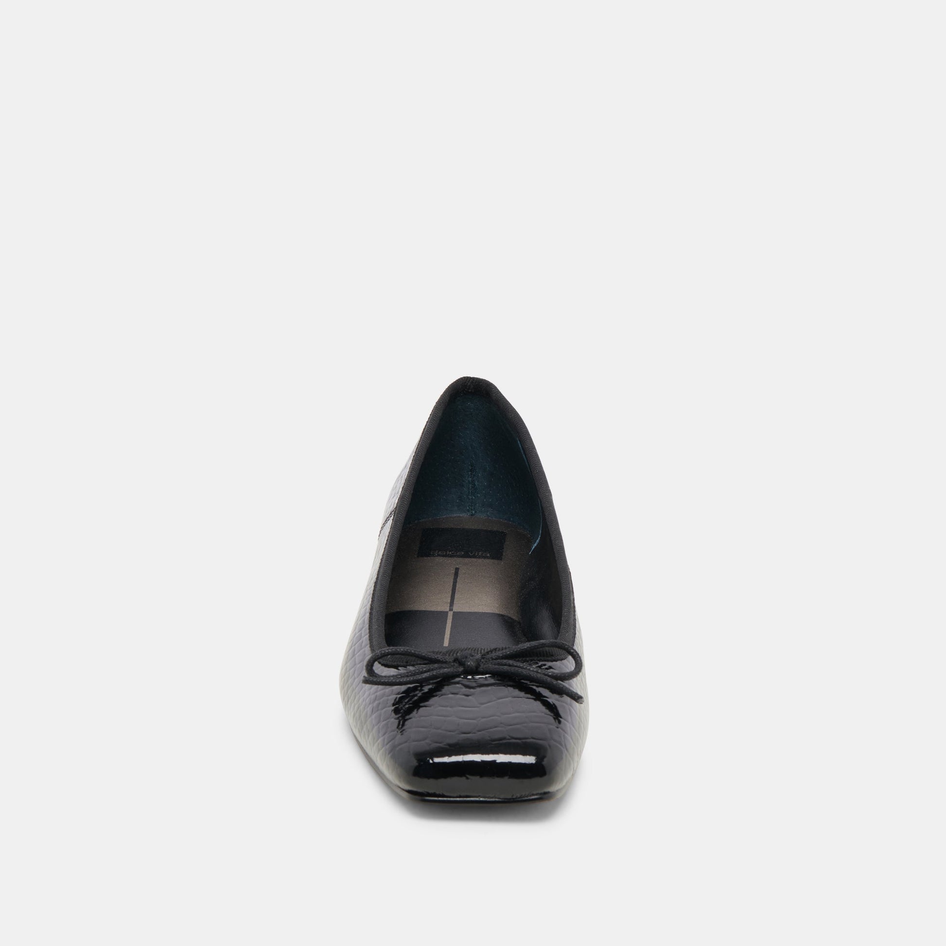 Anisa Ballet Flats NOIR EMBOSSED LEATHER Dolce Vita