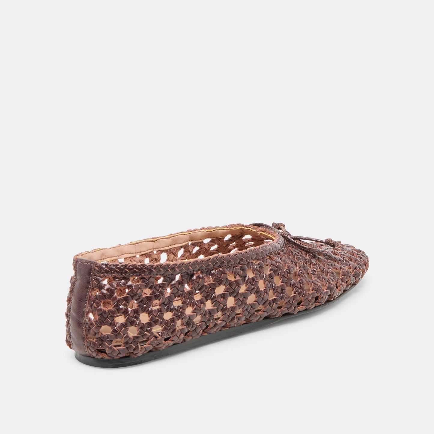 Edda Brown Woven Leather Ballet Flats Dolce Vita