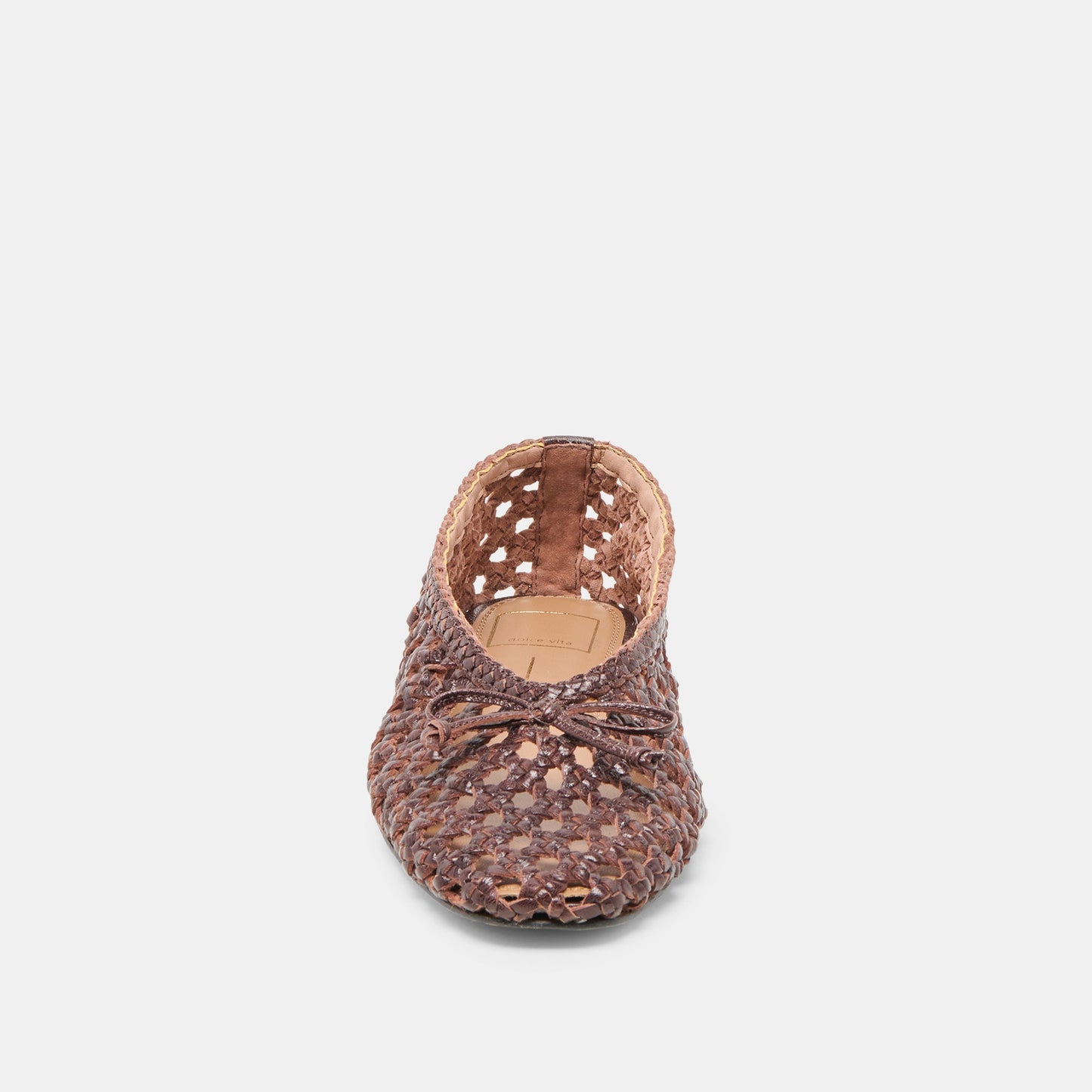 Edda Brown Woven Leather Ballet Flats Dolce Vita