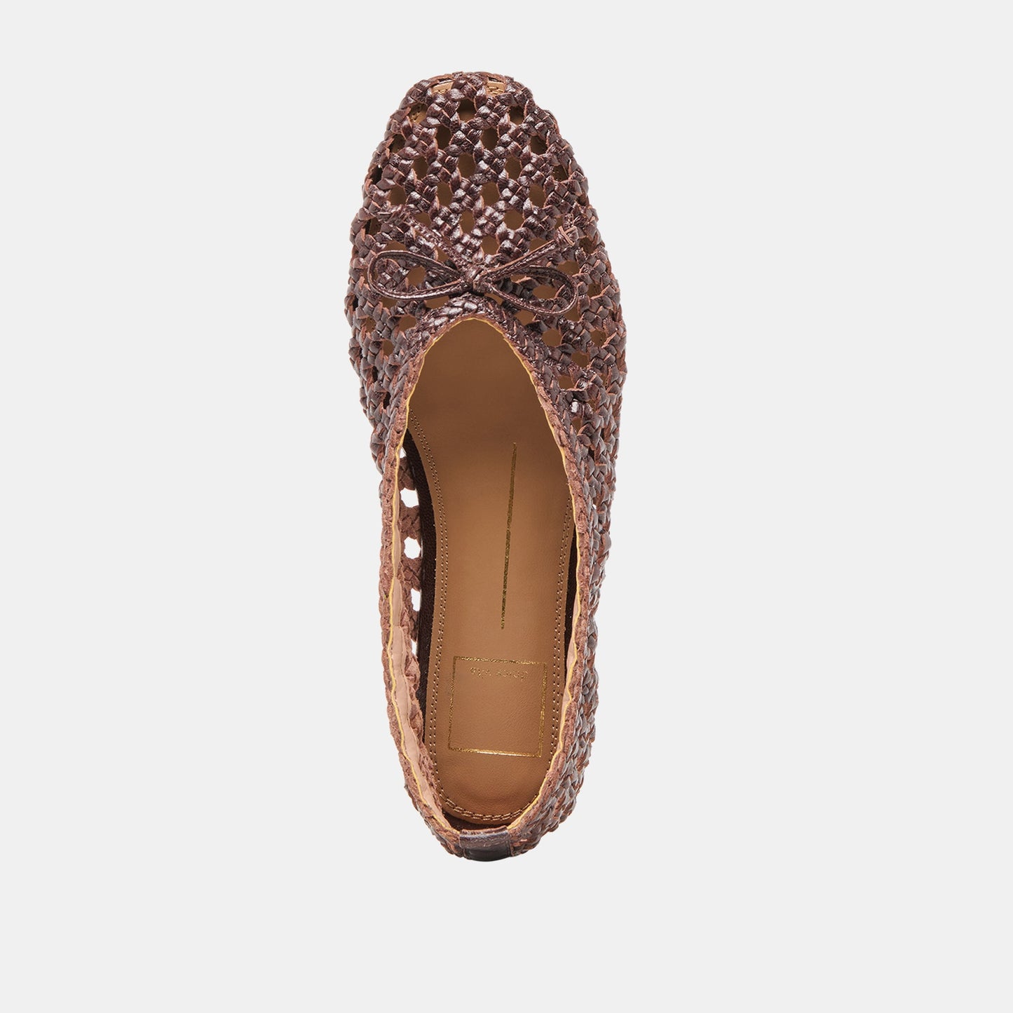 Edda Brown Woven Leather Ballet Flats Dolce Vita