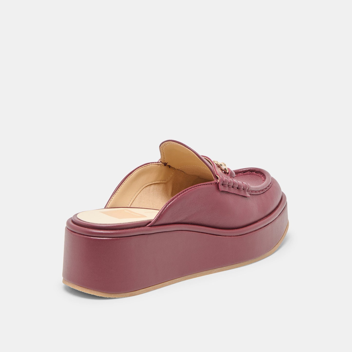 Dorrel Maroon Leather Loafers Dolce Vita