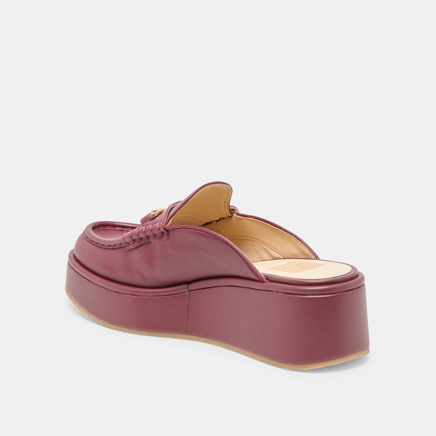 Dorrel Maroon Leather Loafers Dolce Vita
