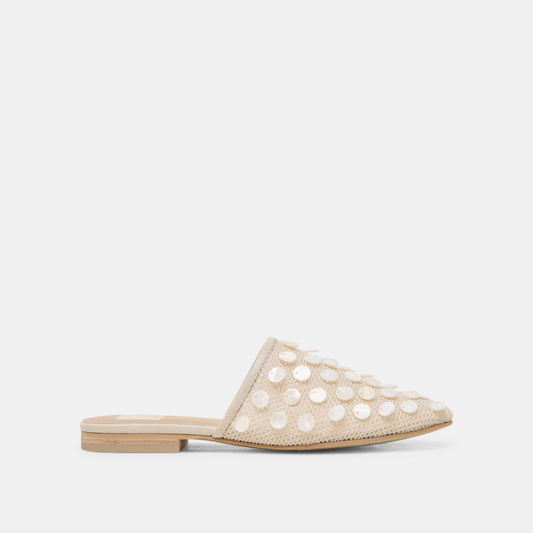 Rova Bead Ivory Disc Mesh Flats Dolce Vita