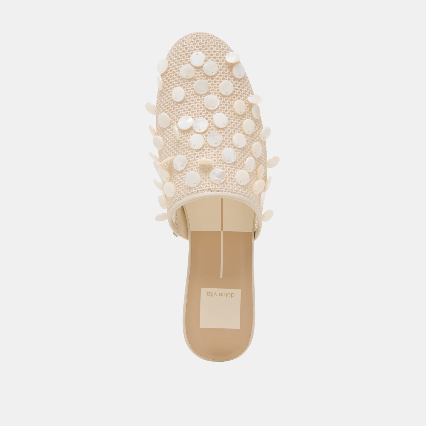 Rova Bead Ivory Disc Mesh Flats Dolce Vita