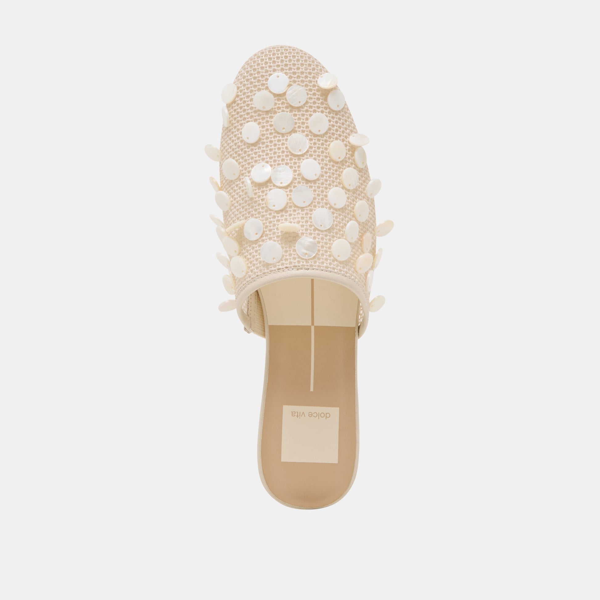 Rova Bead Ivory Disc Mesh Flats Dolce Vita