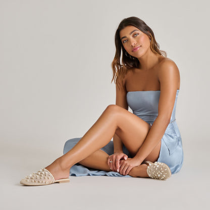 Rova Bead Ivory Disc Mesh Flats Dolce Vita