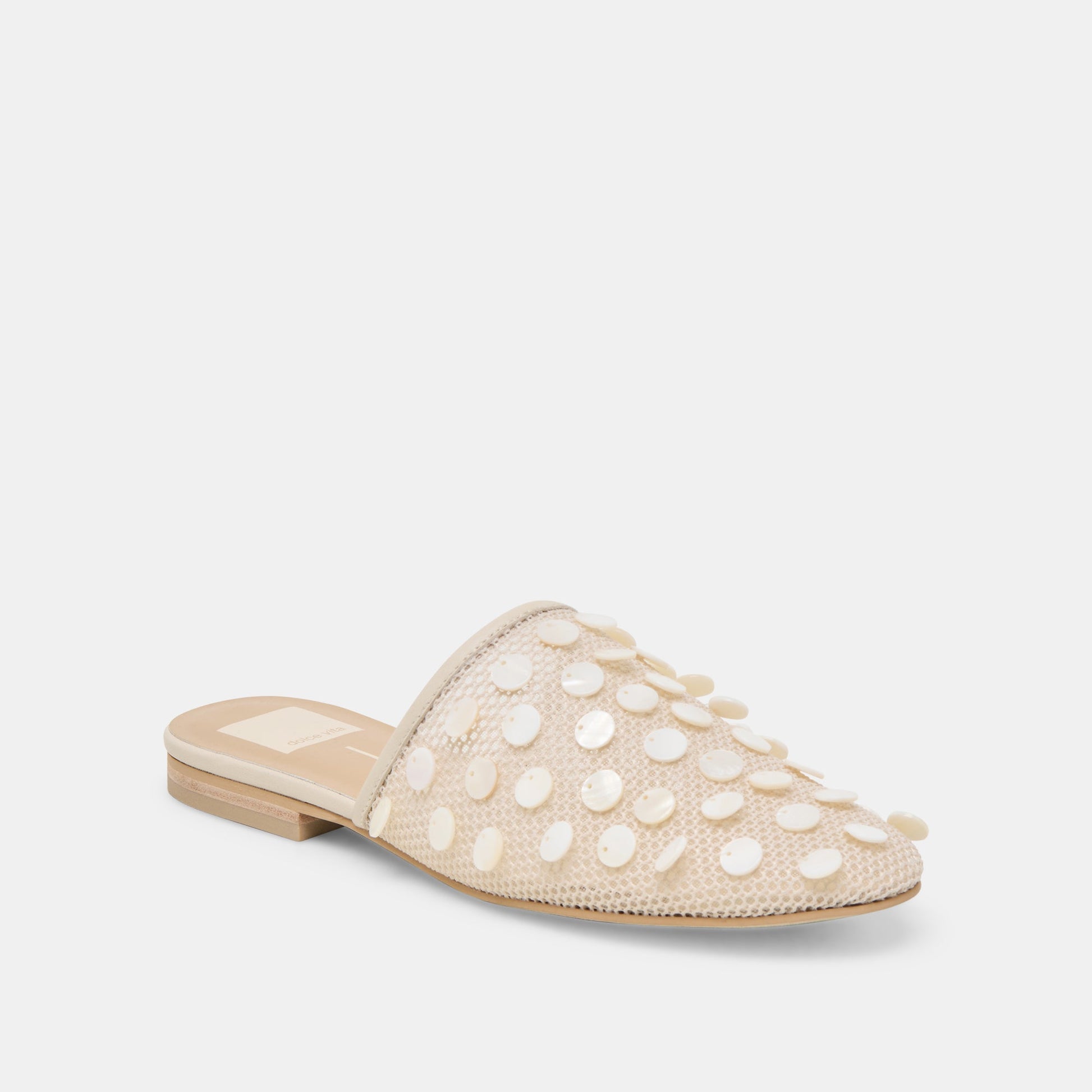 Rova Bead Ivory Disc Mesh Flats Dolce Vita