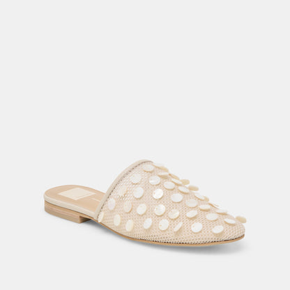 Rova Bead Ivory Disc Mesh Flats Dolce Vita