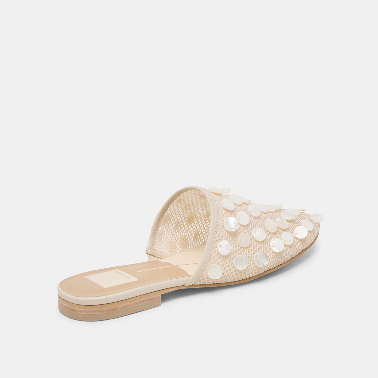 Rova Bead Ivory Disc Mesh Flats Dolce Vita