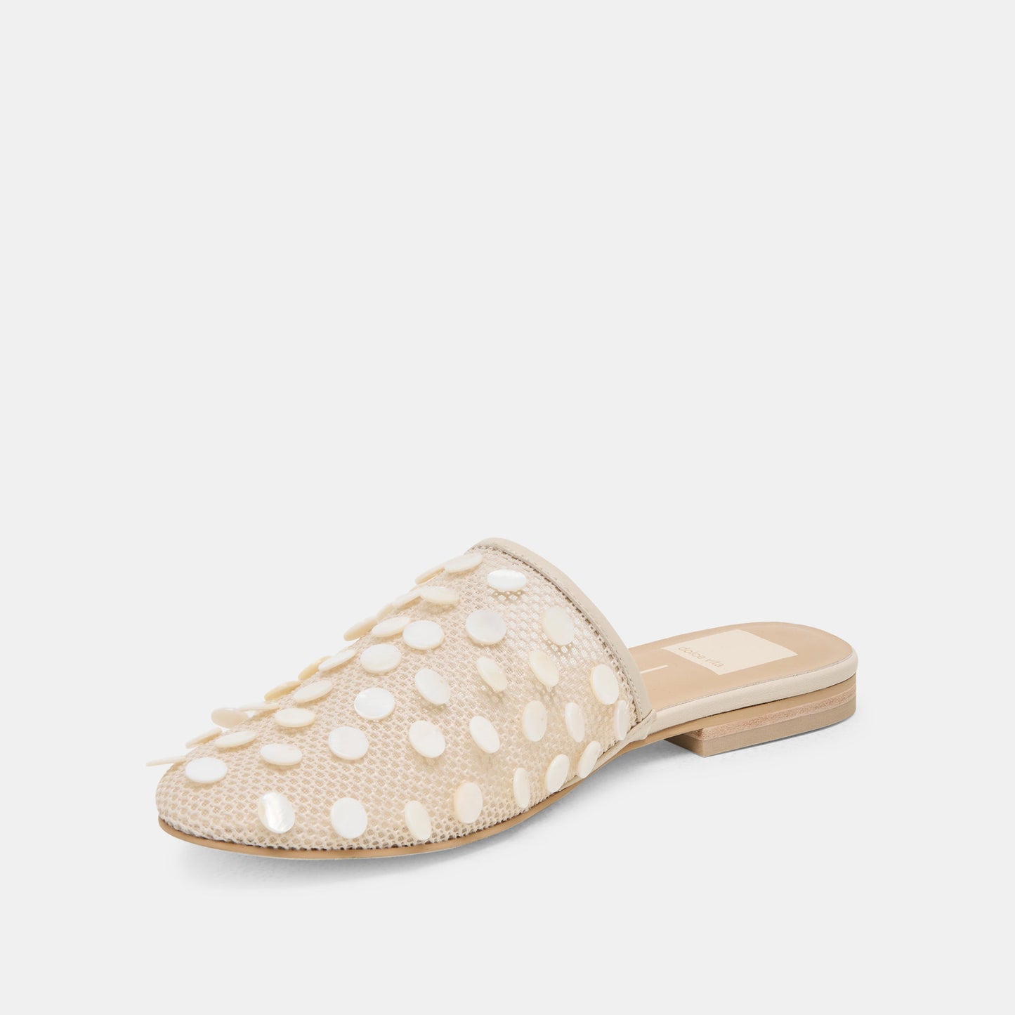 Rova Bead Ivory Disc Mesh Flats Dolce Vita