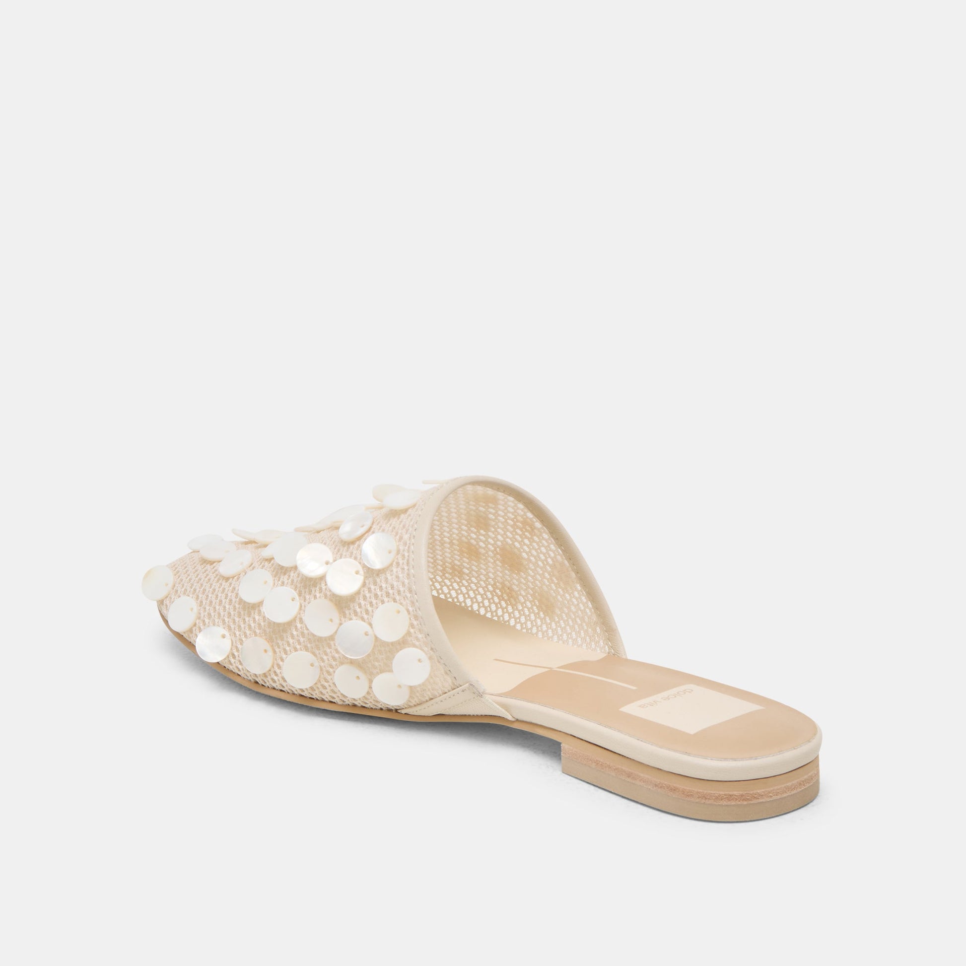 Rova Bead Ivory Disc Mesh Flats Dolce Vita