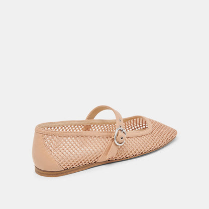 RODNI MESH BALLET FLATS LIGHT TAN WOVEN MESH Dolce Vita