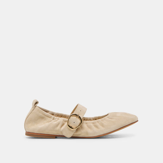 Caely Sesame Suede Ballet Flats Dolce Vita