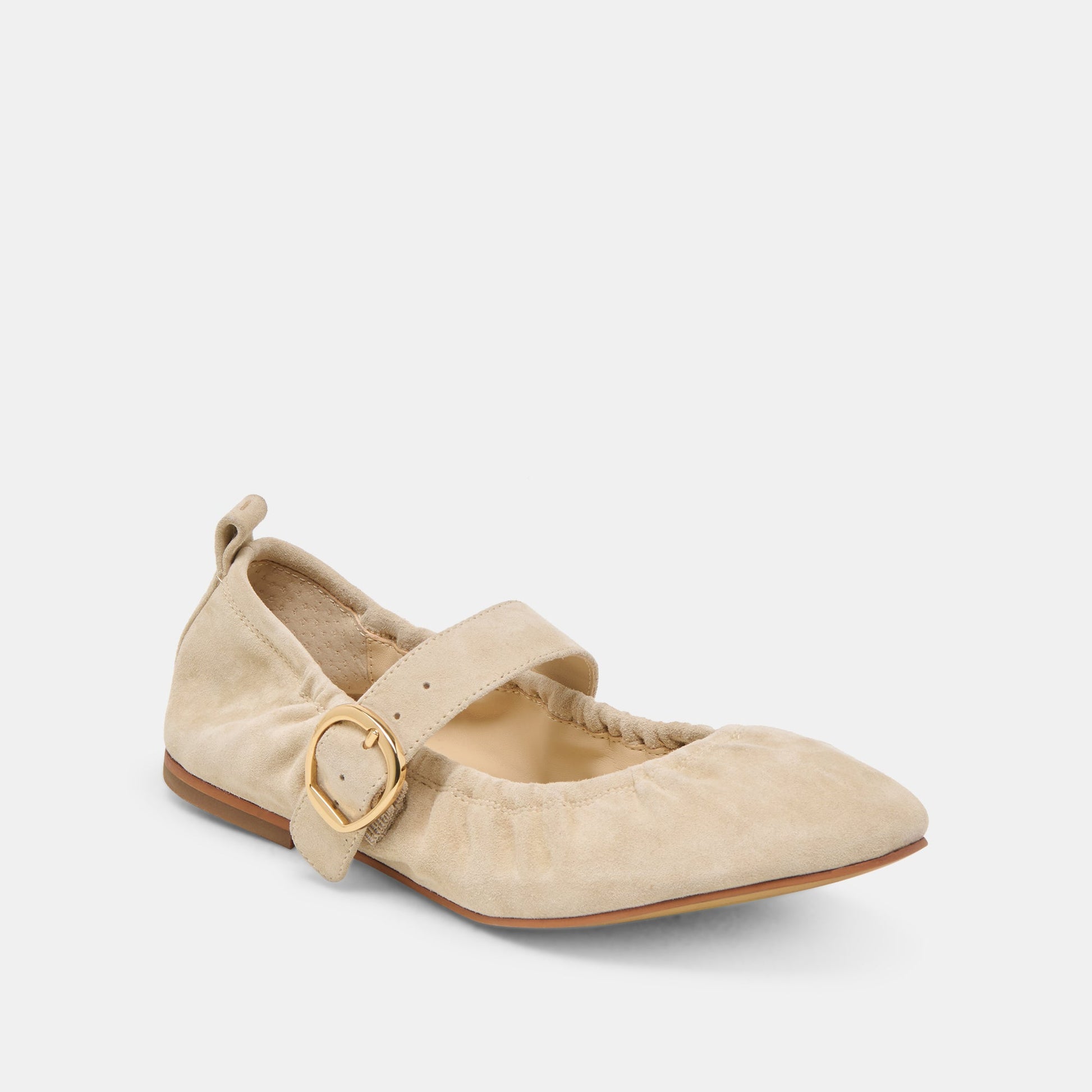 Caely Sesame Suede Ballet Flats Dolce Vita