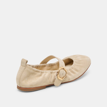 Caely Sesame Suede Ballet Flats Dolce Vita