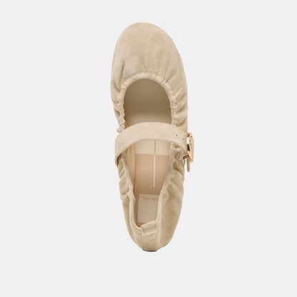 Caely Sesame Suede Ballet Flats Dolce Vita