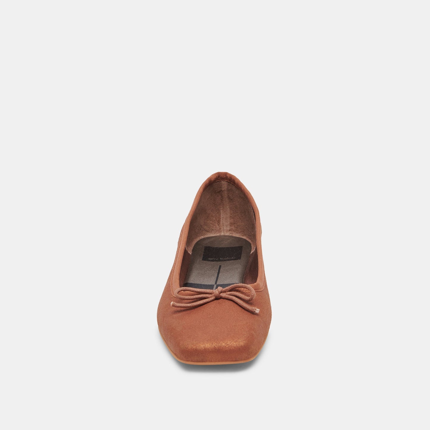Anisa Wide Ballet Flats Copper Metallic Suede Dolce Vita