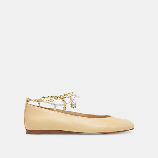 Baiden Warm Natural Leather Ballet Flats Dolce Vita