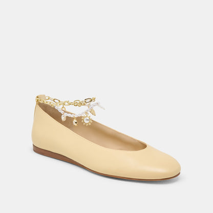 Baiden Warm Natural Leather Ballet Flats Dolce Vita