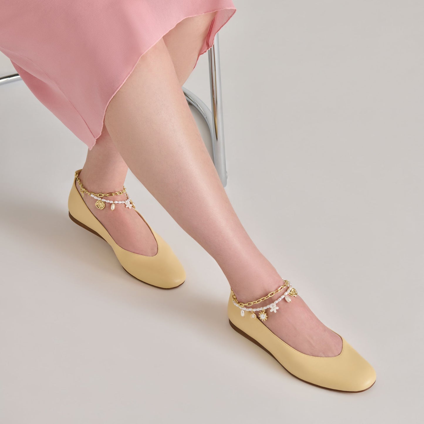 Baiden Warm Natural Leather Ballet Flats Dolce Vita