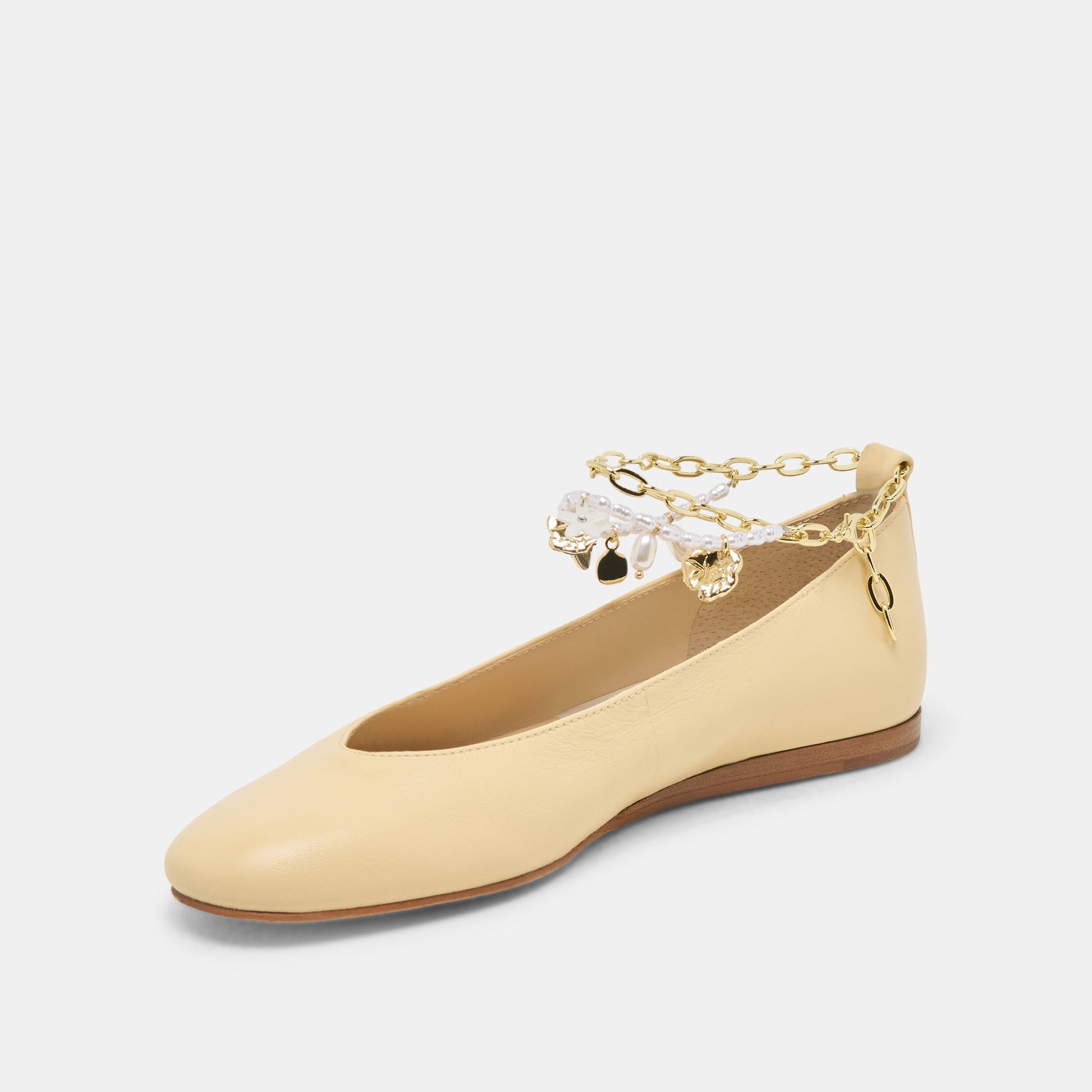Baiden Warm Natural Leather Ballet Flats Dolce Vita