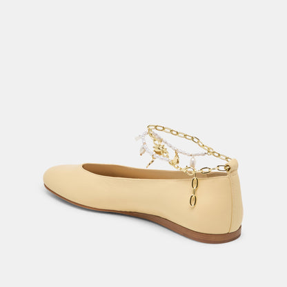 Baiden Warm Natural Leather Ballet Flats Dolce Vita
