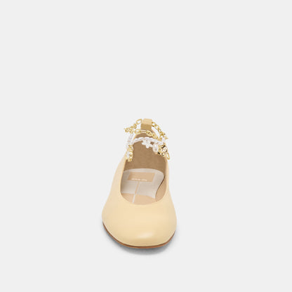 Baiden Warm Natural Leather Ballet Flats Dolce Vita