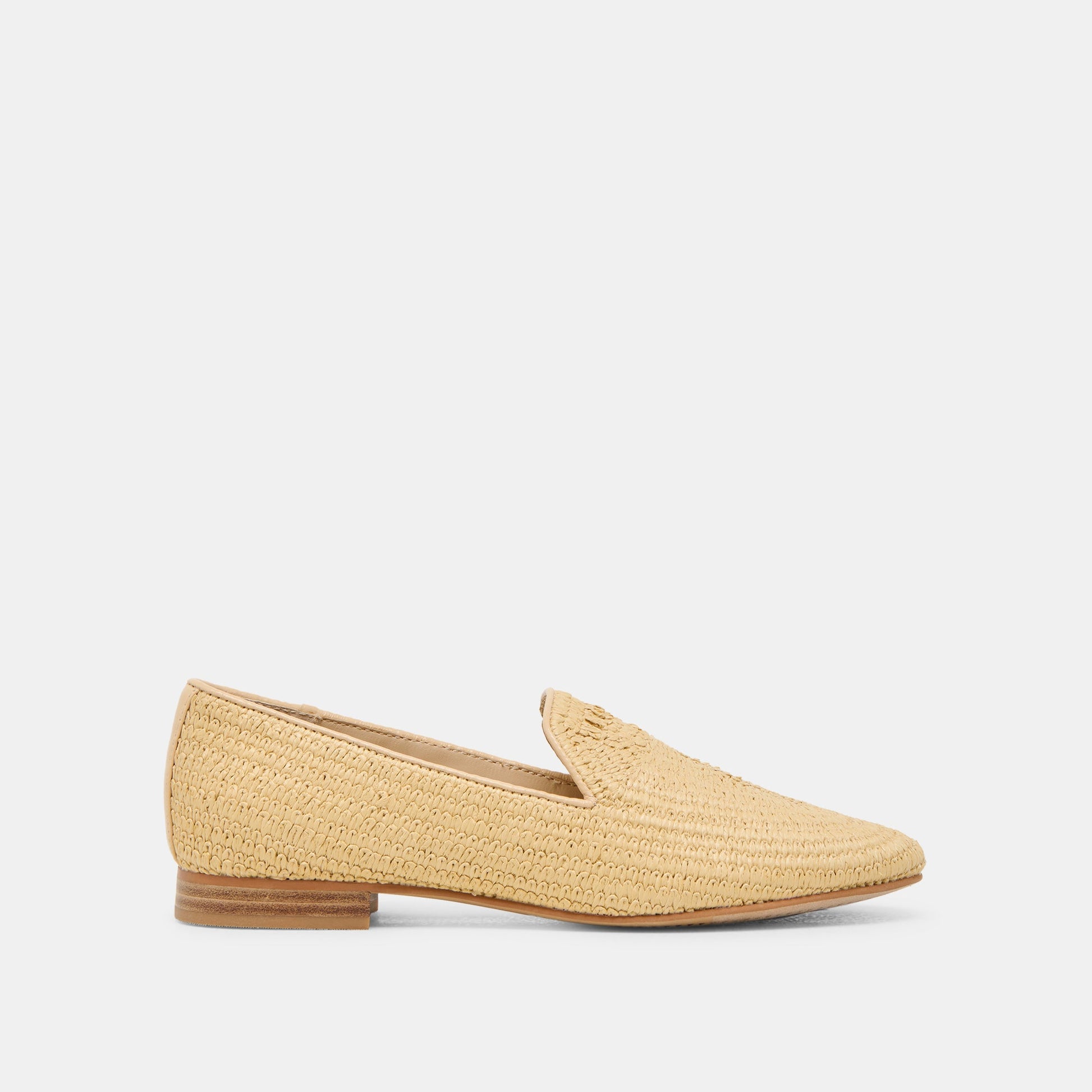 Baylen Natural Woven Raffia Flats Dolce Vita