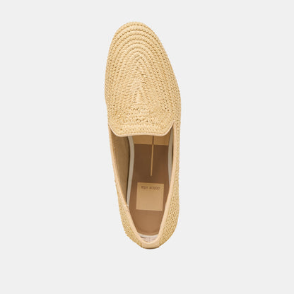 Baylen Natural Woven Raffia Flats Dolce Vita