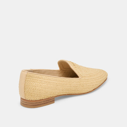Baylen Natural Woven Raffia Flats Dolce Vita