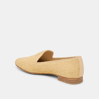 Baylen Natural Woven Raffia Flats Dolce Vita