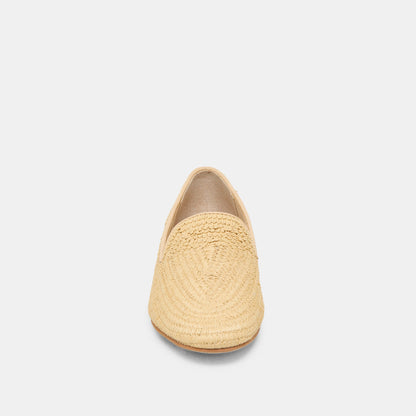 Baylen Natural Woven Raffia Flats Dolce Vita