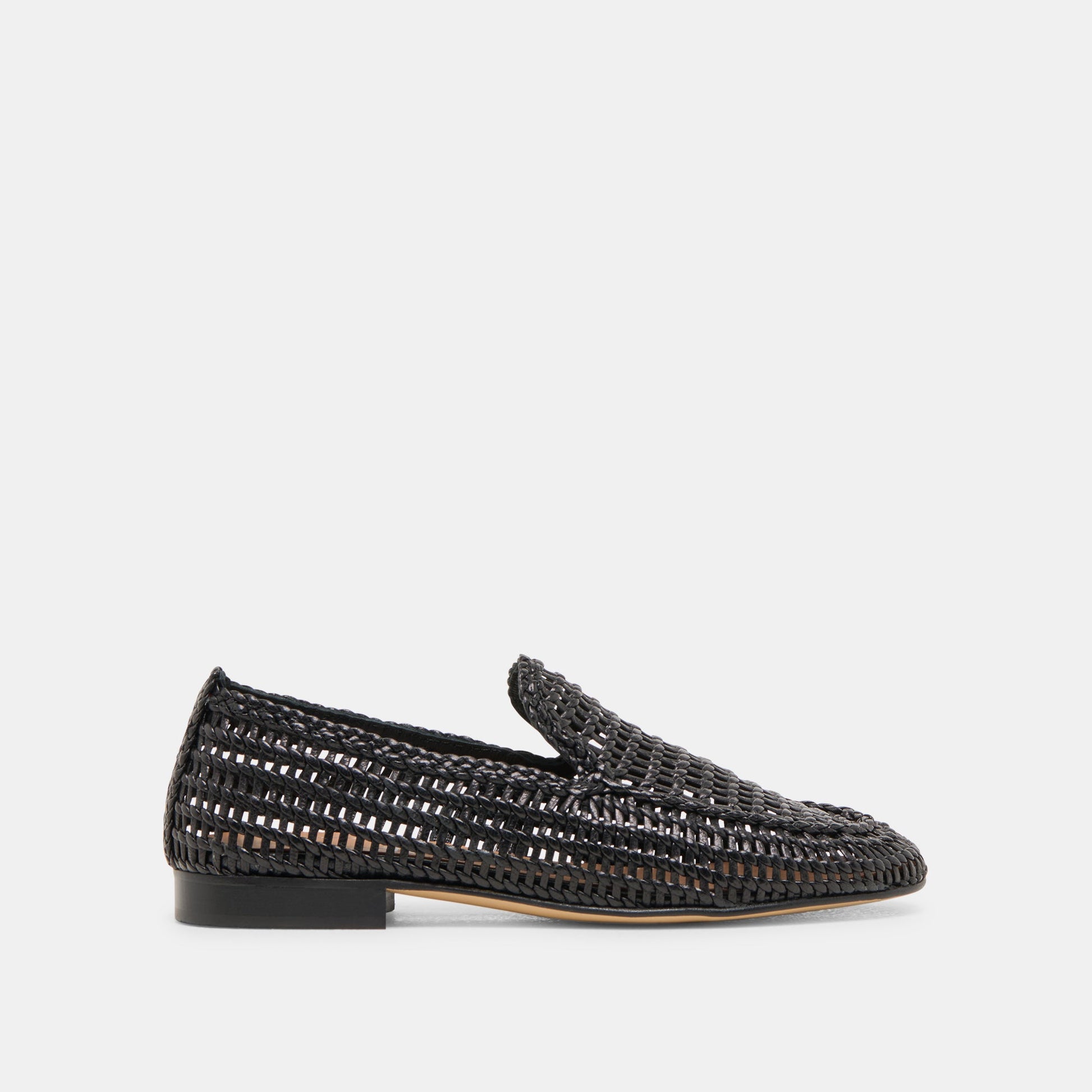 Armond Black Woven Leather Flats Dolce Vita
