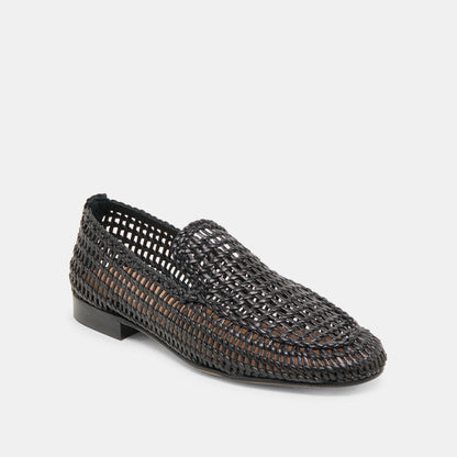 Armond Black Woven Leather Flats Dolce Vita