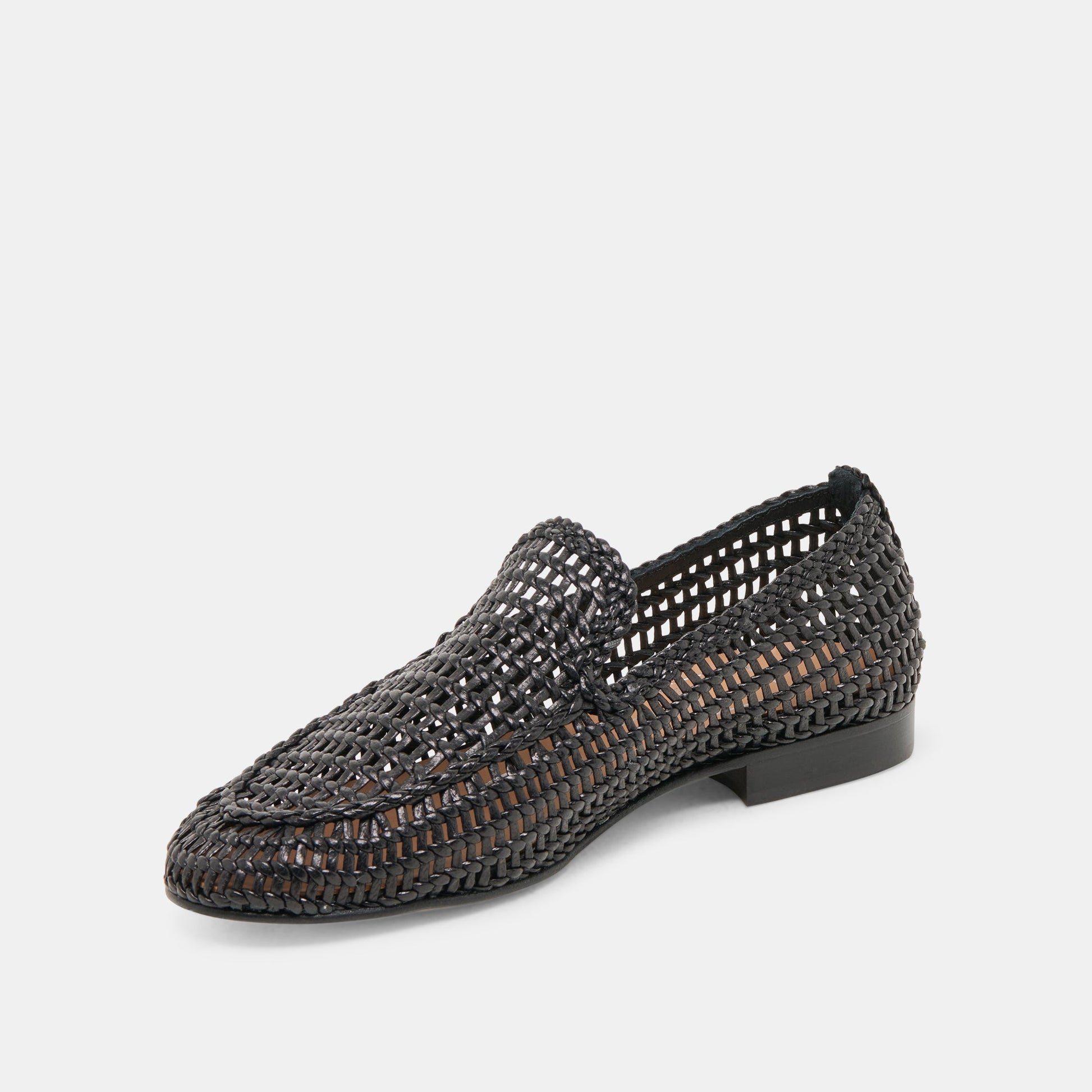 Armond Black Woven Leather Flats Dolce Vita