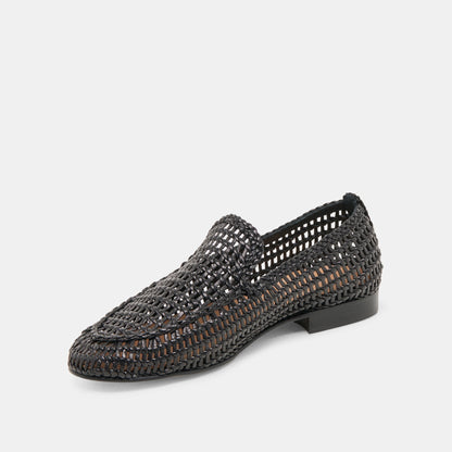Armond Black Woven Leather Flats Dolce Vita
