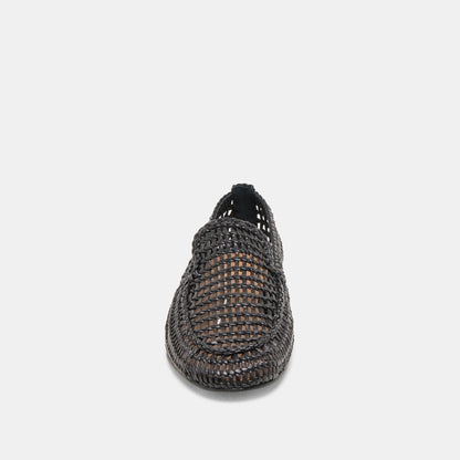 Armond Black Woven Leather Flats Dolce Vita