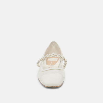 ROLLIN PEARL BALLET FLATS WHITE MESH Dolce Vita