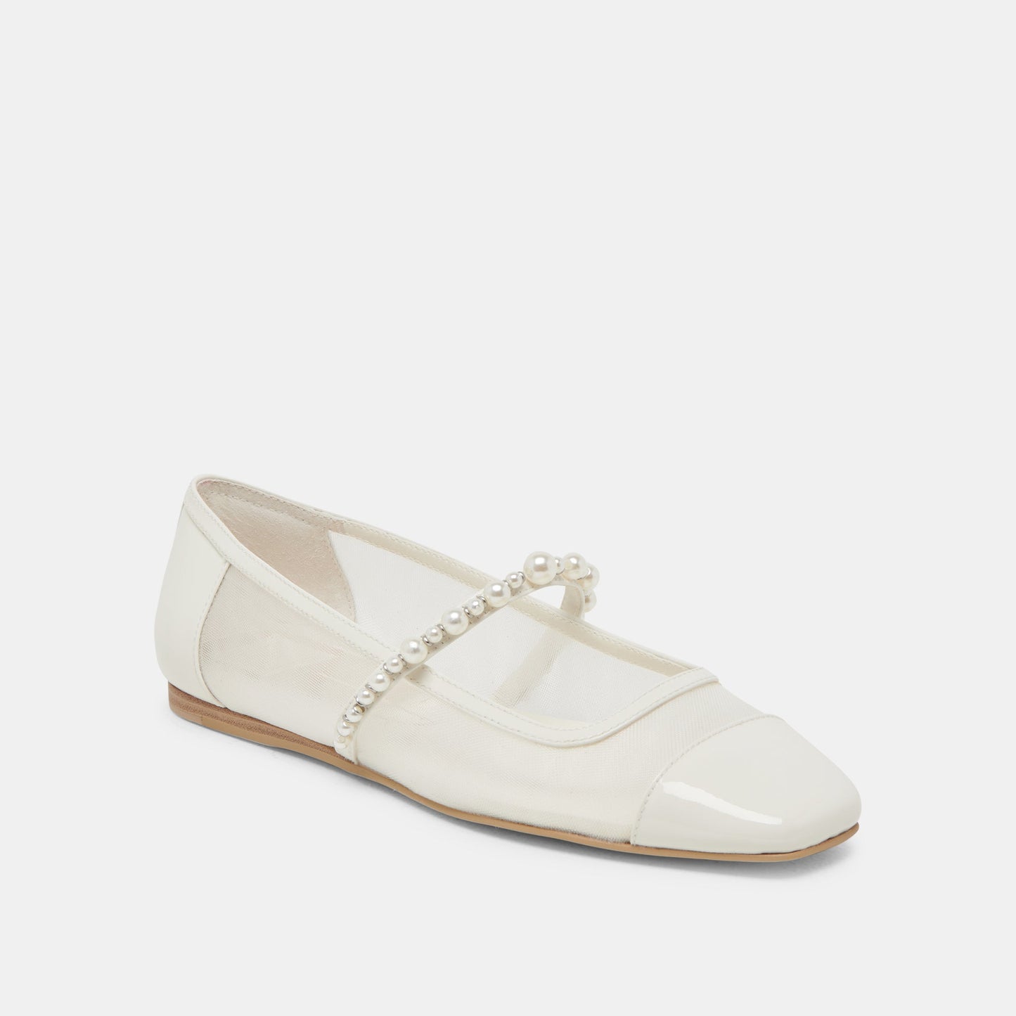 ROLLIN PEARL BALLET FLATS WHITE MESH Dolce Vita