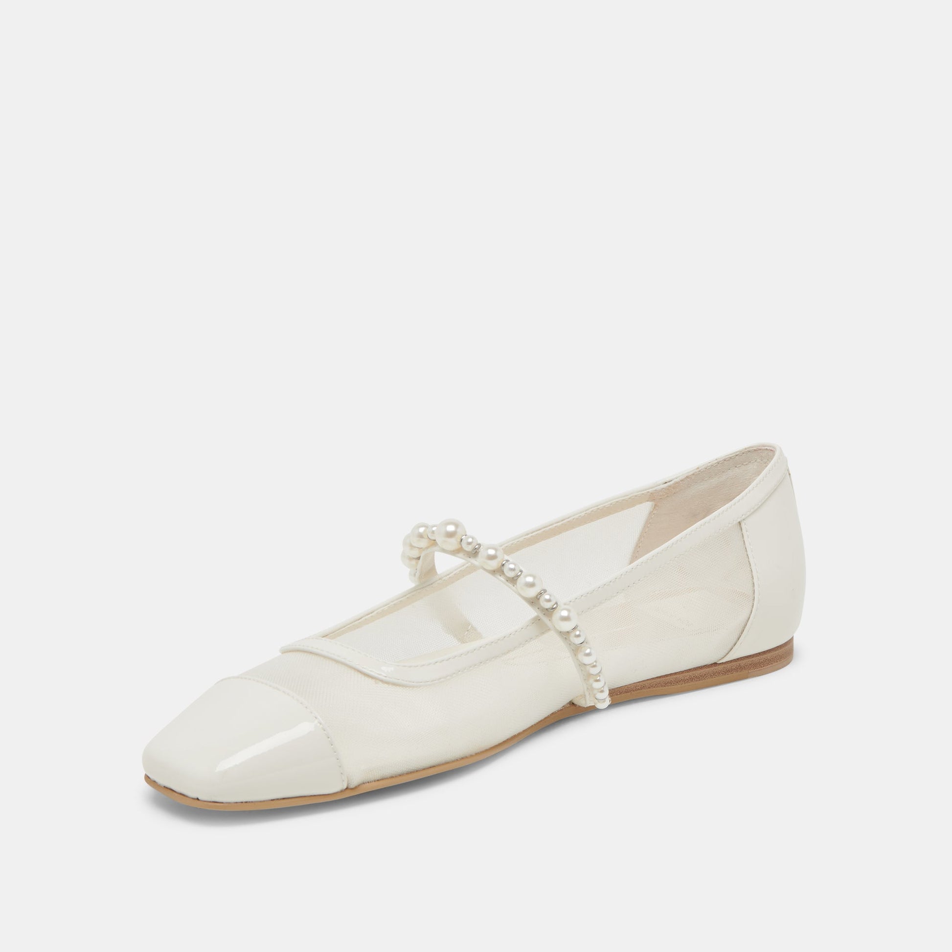 ROLLIN PEARL BALLET FLATS WHITE MESH Dolce Vita