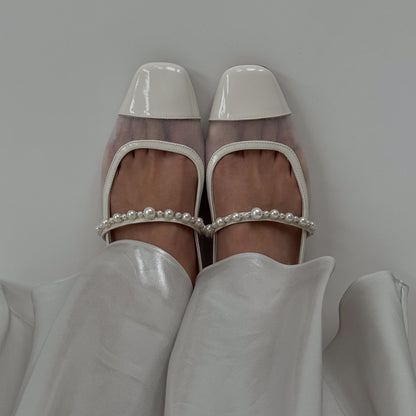 ROLLIN PEARL BALLET FLATS WHITE MESH Dolce Vita