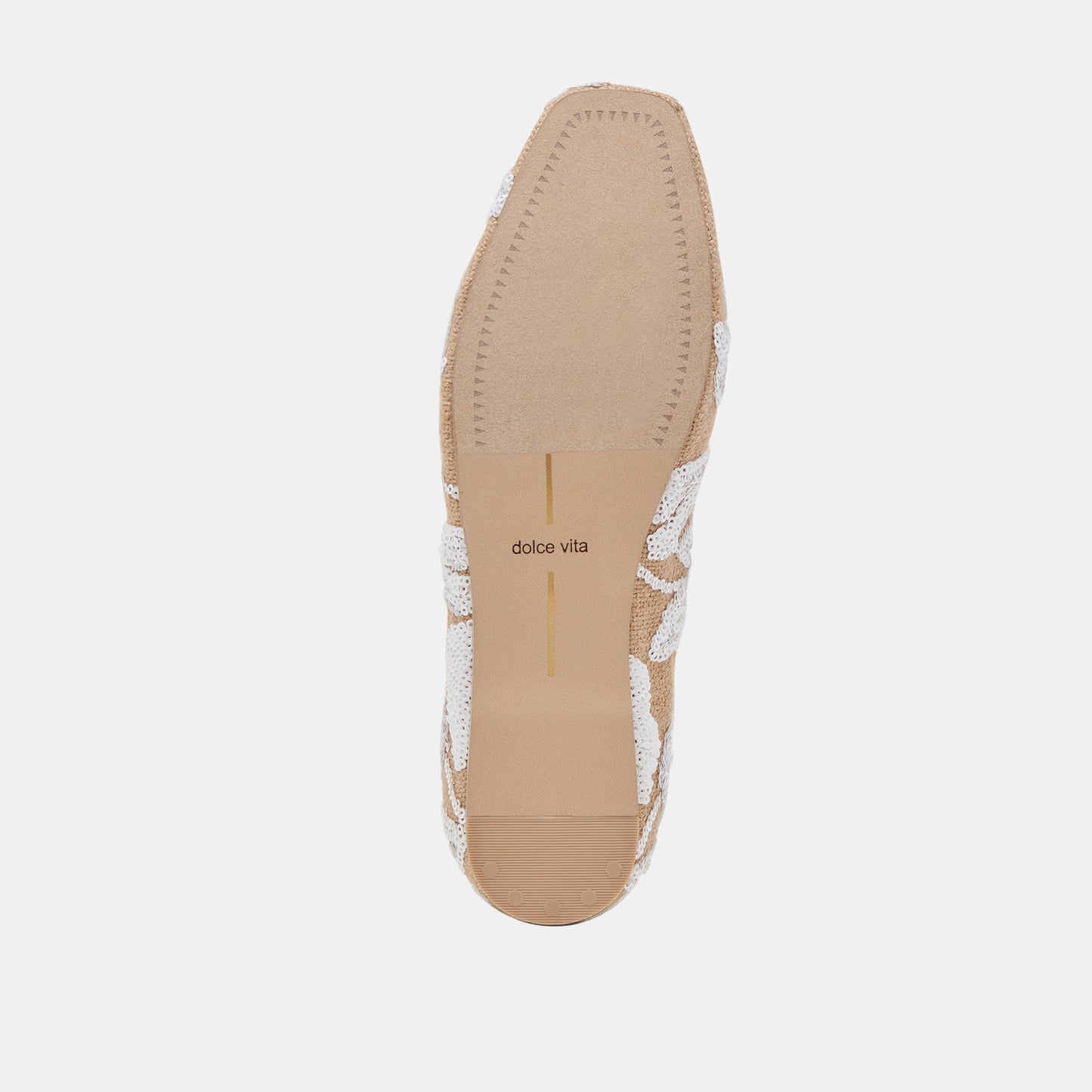 RHODIE BALLET FLATS NATURAL MULTI FLORAL SEQUIN Dolce Vita
