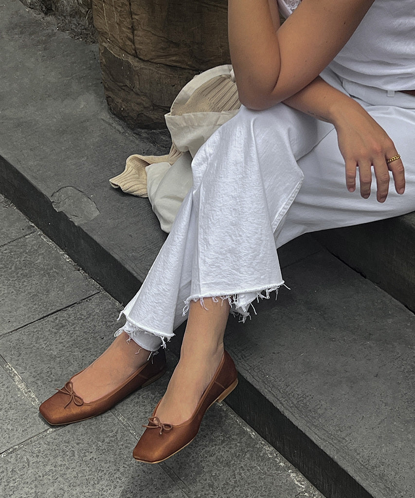 ANISA Ballet Flats Copper Metallic Suede Dolce Vita