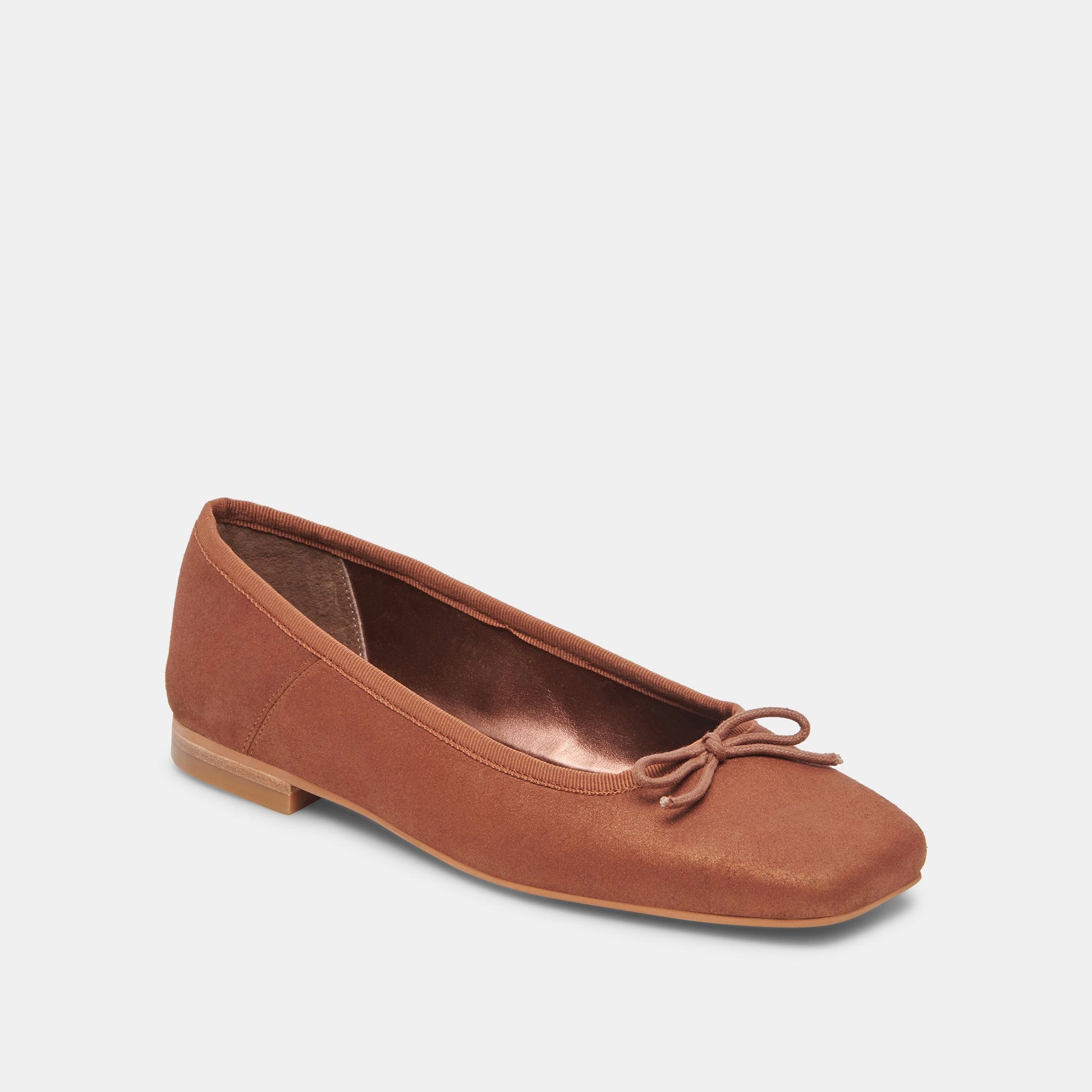ANISA Ballet Flats Copper Metallic Suede Dolce Vita