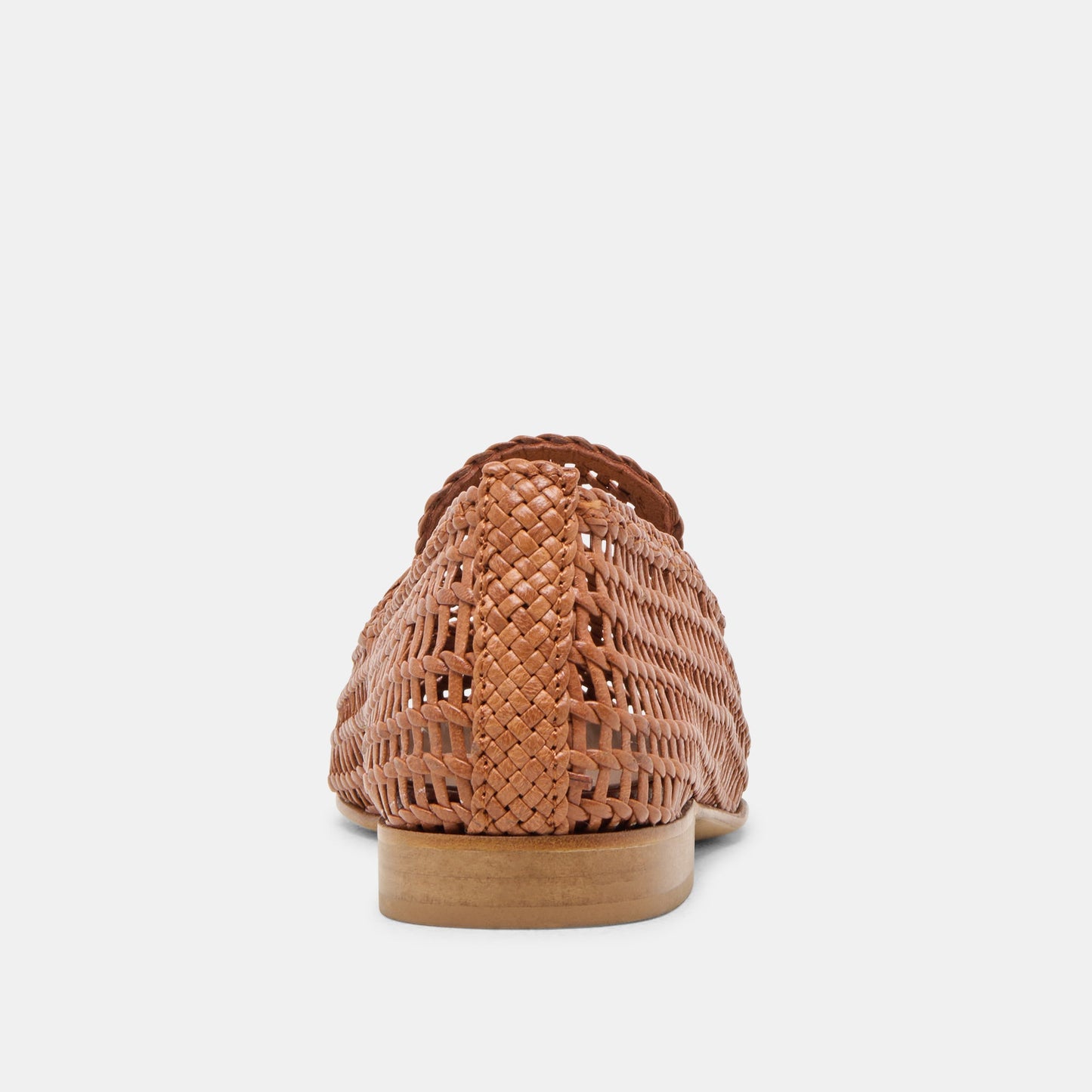 Armond Cognac Woven Leather Flats Dolce Vita