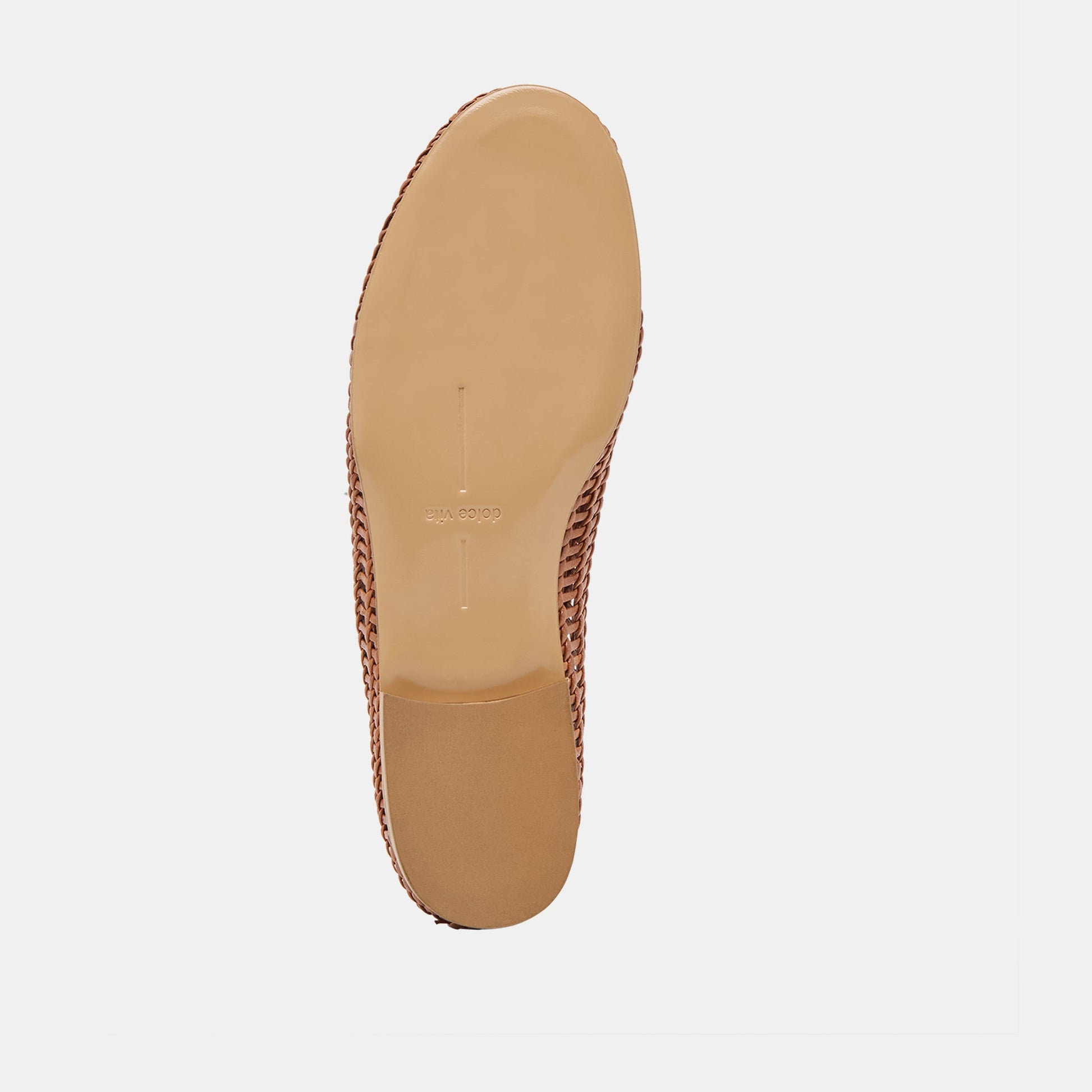 Armond Cognac Woven Leather Flats Dolce Vita